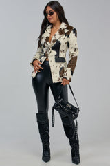 DIXIE FAUX FUR BLAZER