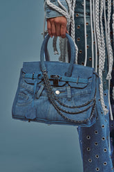 DENIM BLUES TOTE PURSE