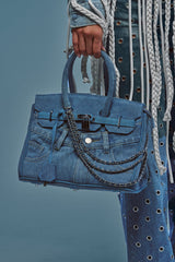 DENIM BLUES TOTE PURSE