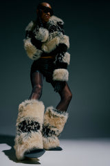 AZALEA WANG EKKO MULTI FUR STILETTO BOOT