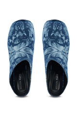 AZALEA WANG FLOREA DENIM PRINT MULE