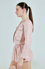 ALINNA EMBELLISHED TWEED BLAZER
