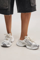 AKIRA GOLD LOCKET WHITE SLIP ON SNEAKER