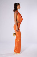 ALL EYES ON ME METALLIC JUMPSUIT