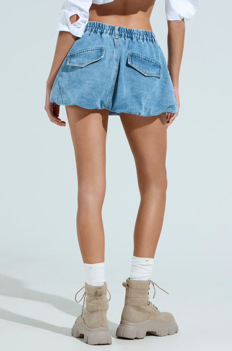ALL ABOUT IT DENIM BUBBLE SKIRT