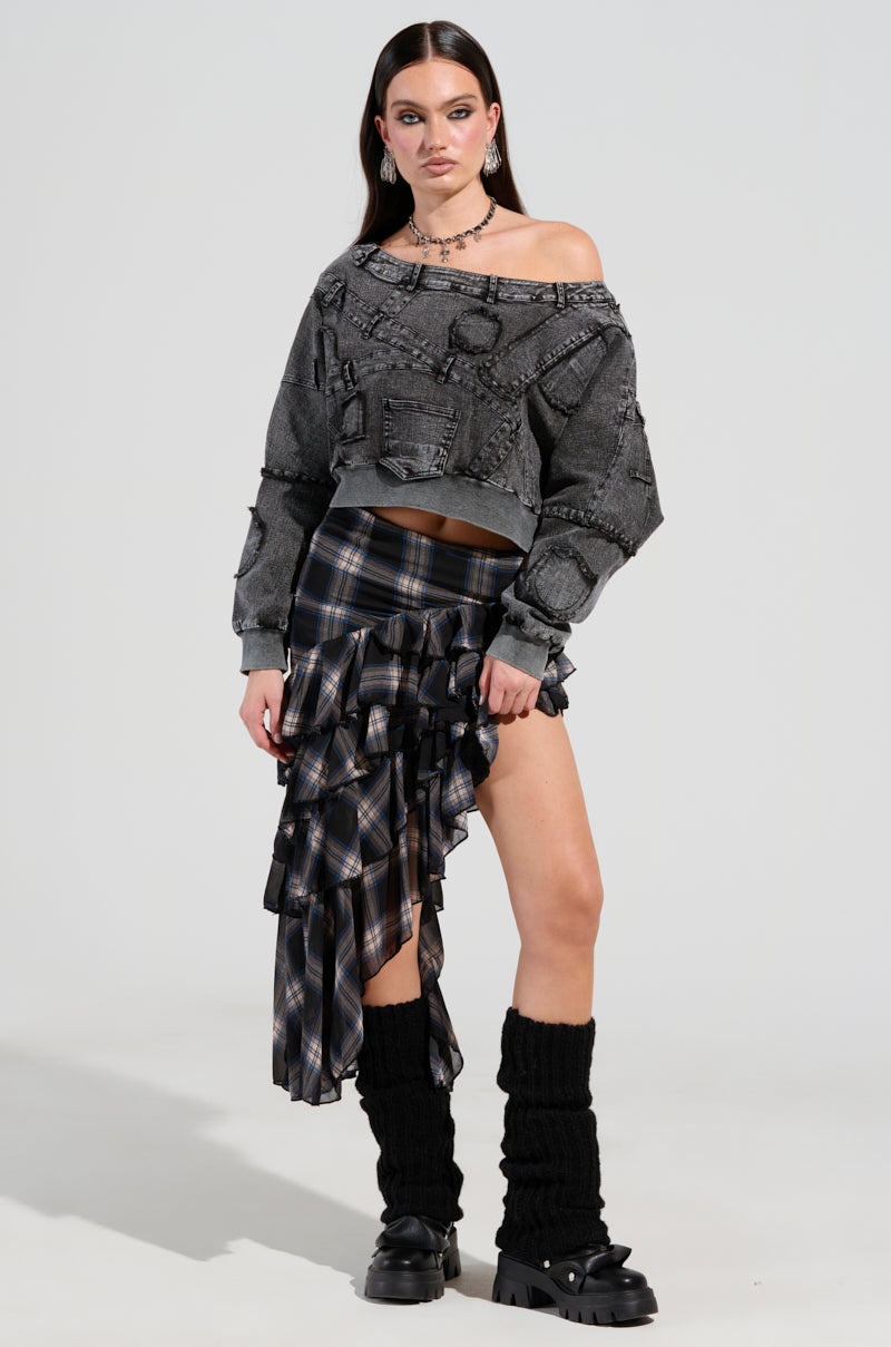 ALL MY LOVE PLAID SKIRT