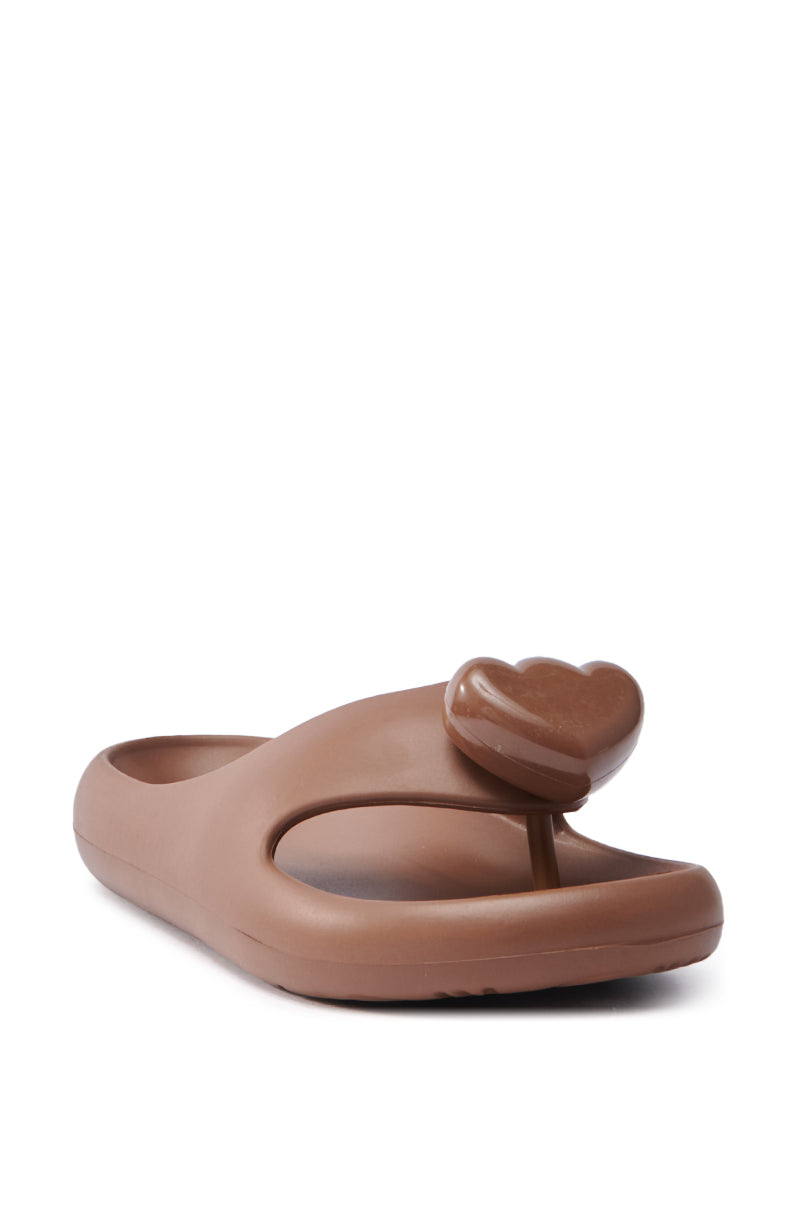 AKIRA COMPASSION BROWN SANDAL