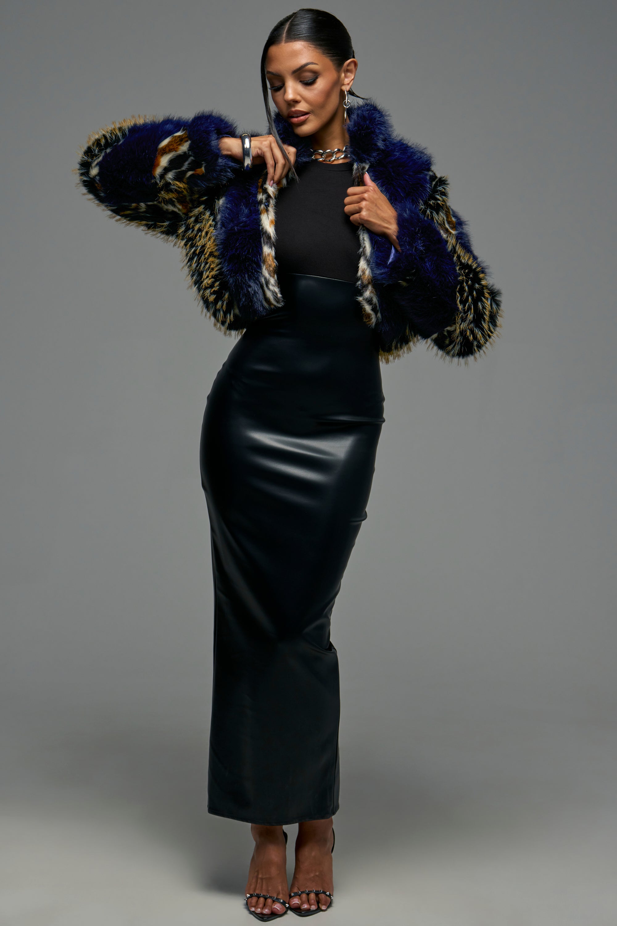 CYCLONE PATCHWORK FAUX FUR