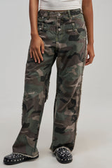 COOLEST ON THE BLOCK DOUBLE WAISTED CAMO PANT
