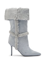 AZALEA WANG DROWSY BLUE STILETTO BOOT