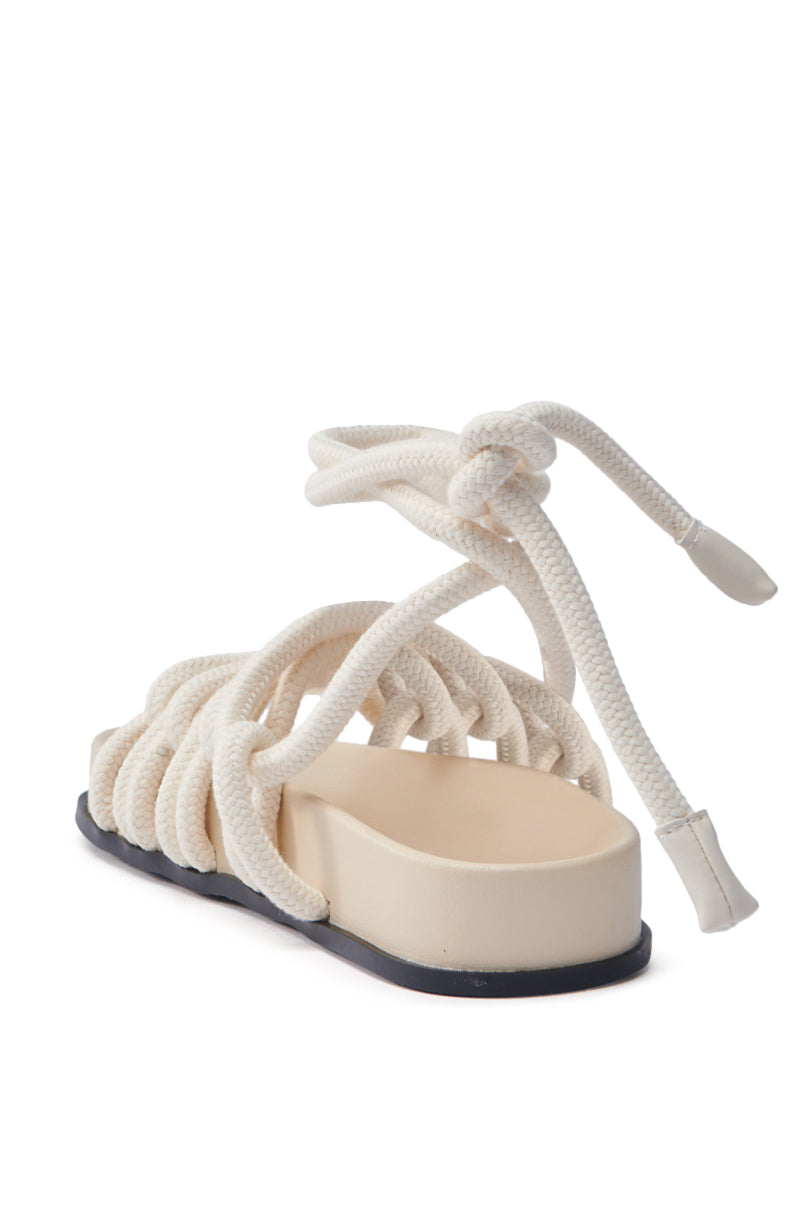 AKIRA EINER BONE ROPE FLAT SANDAL