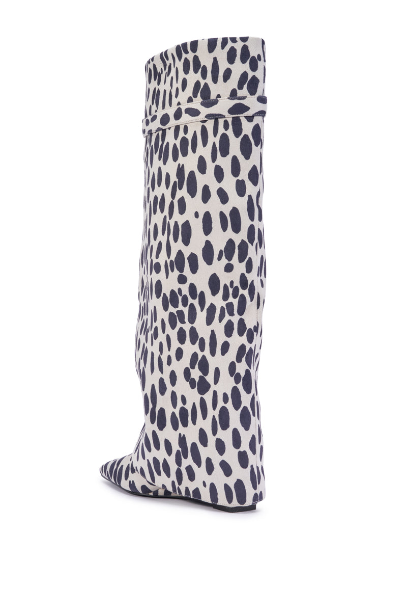 AZALEA WANG ENZO DALAMATIAN WEDGE BOOT
