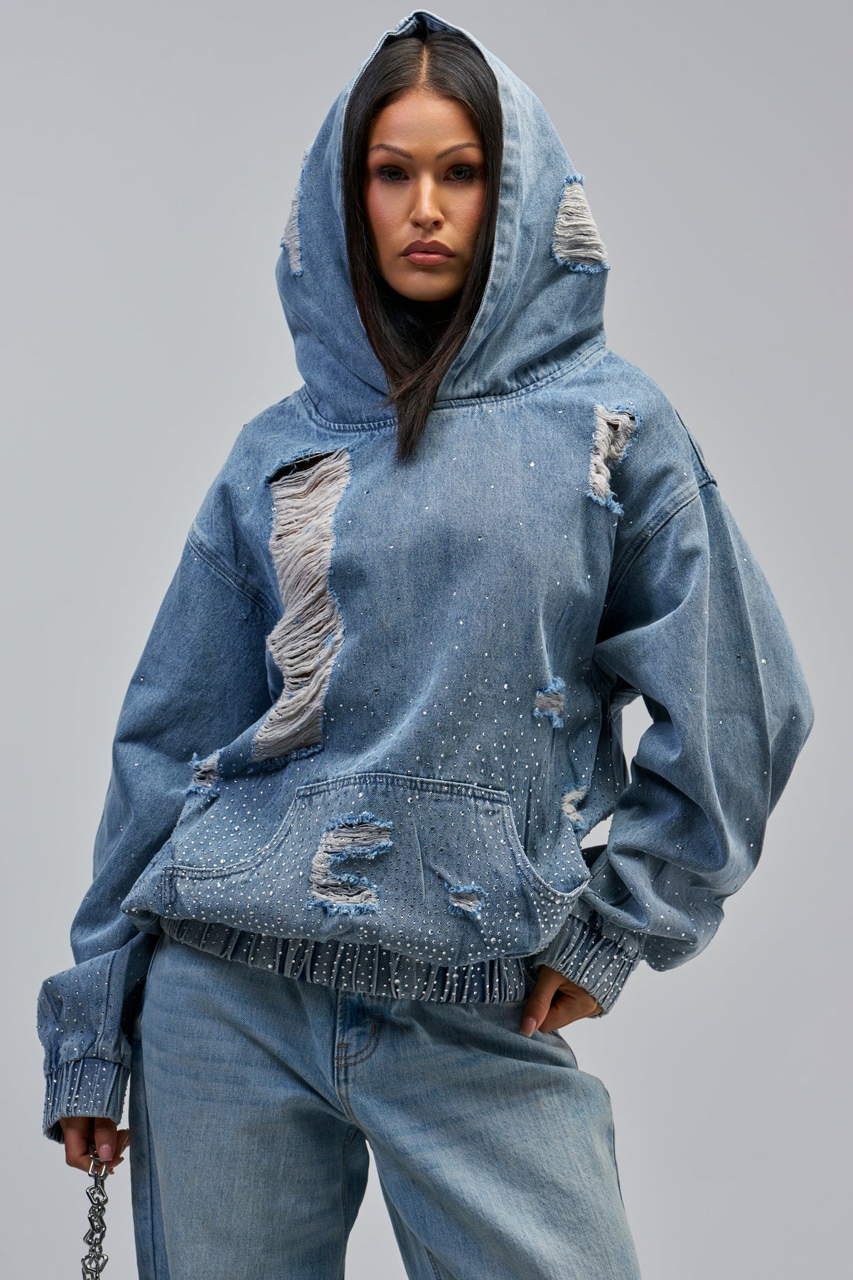 DISTRESSED GALAXY HOODIE