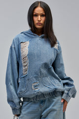 DISTRESSED GALAXY HOODIE