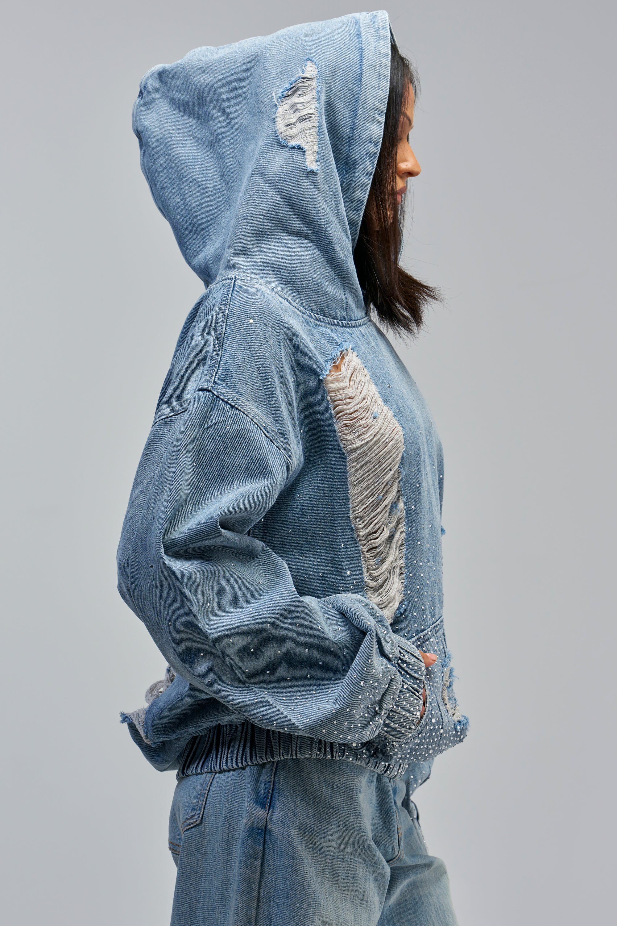 DISTRESSED GALAXY HOODIE