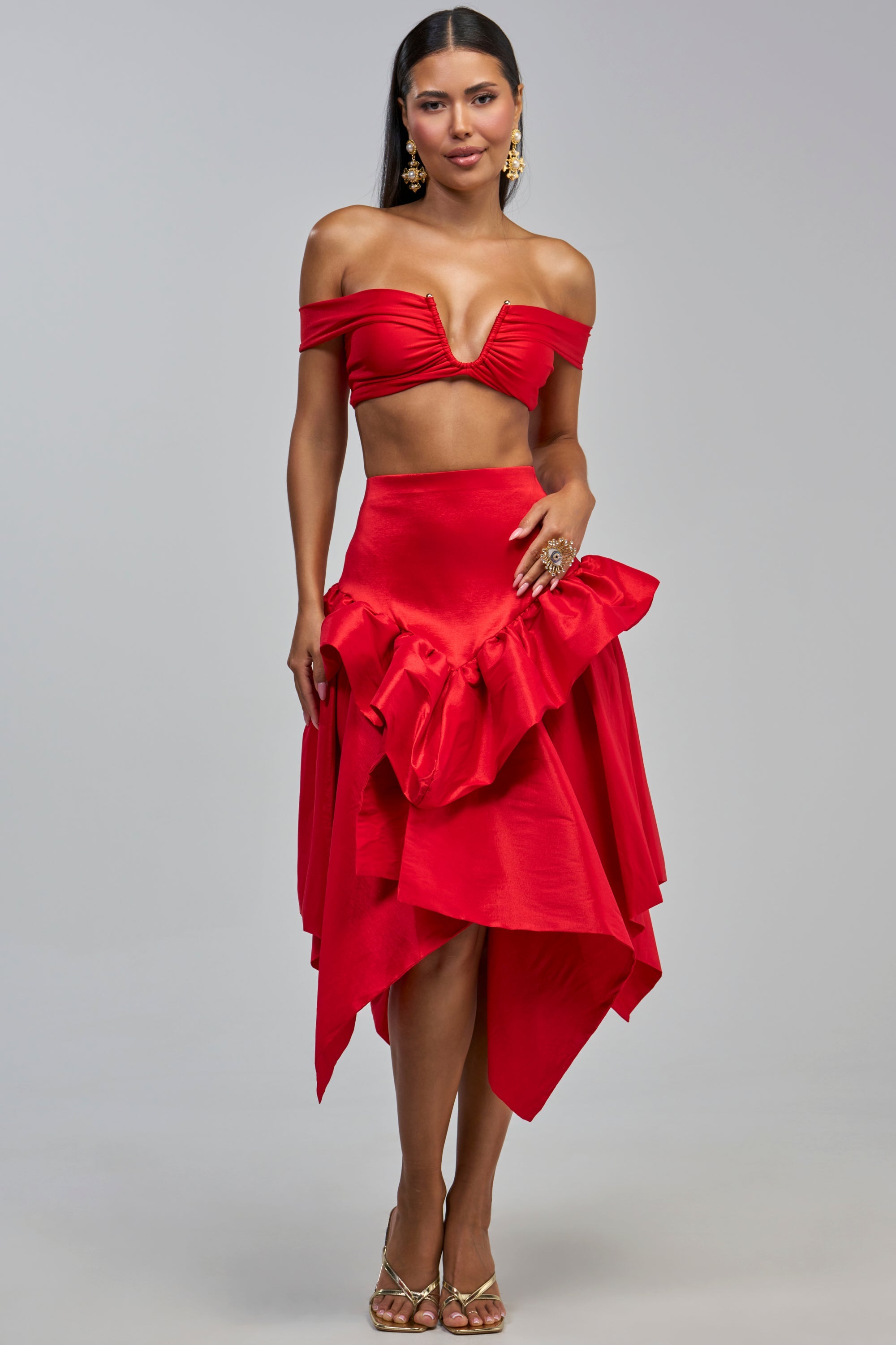ALL ABOUT IT MIDI SKIRT