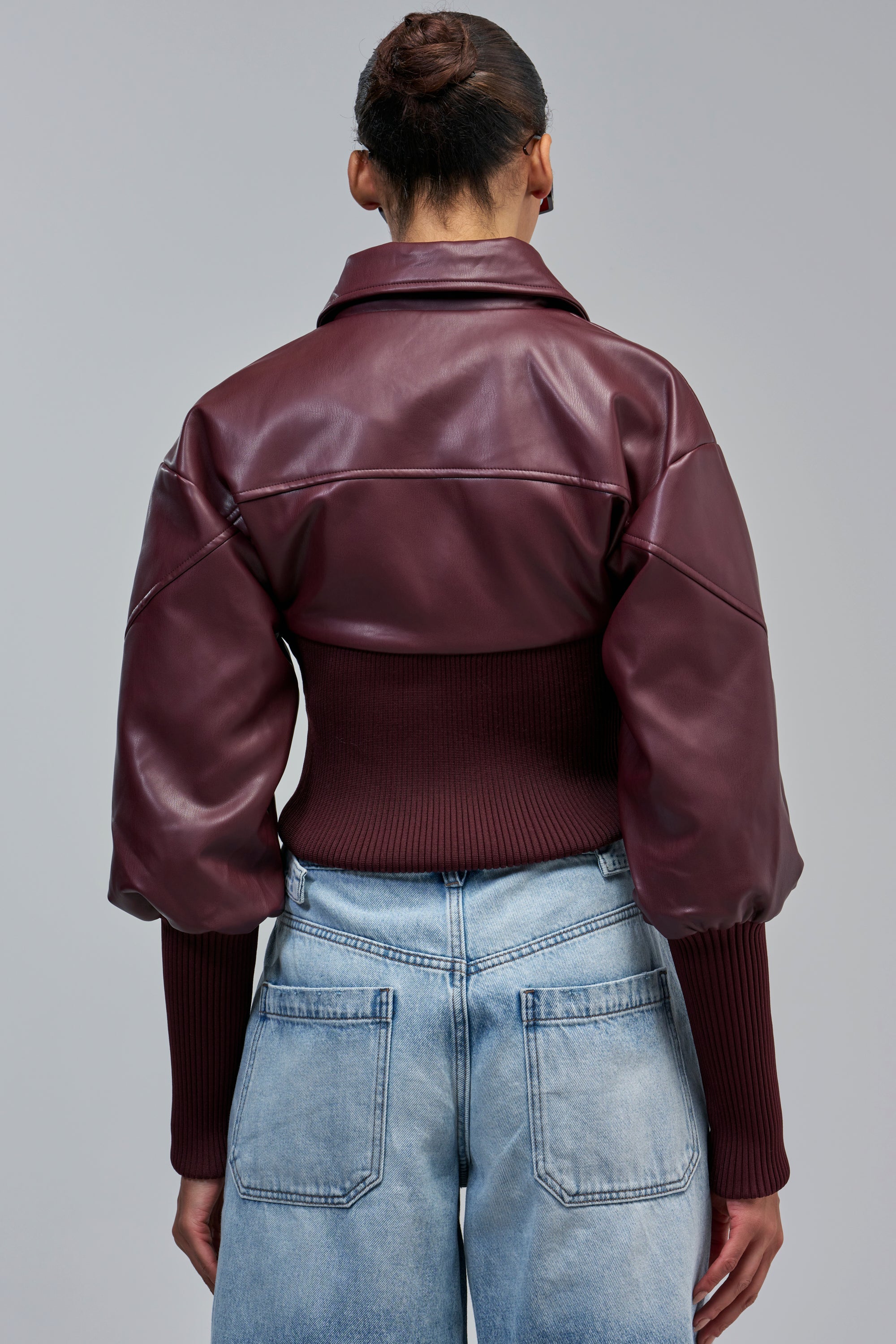 BETTER LUCK NEXT TIME FITTED BOMBER IN BURGUNDY