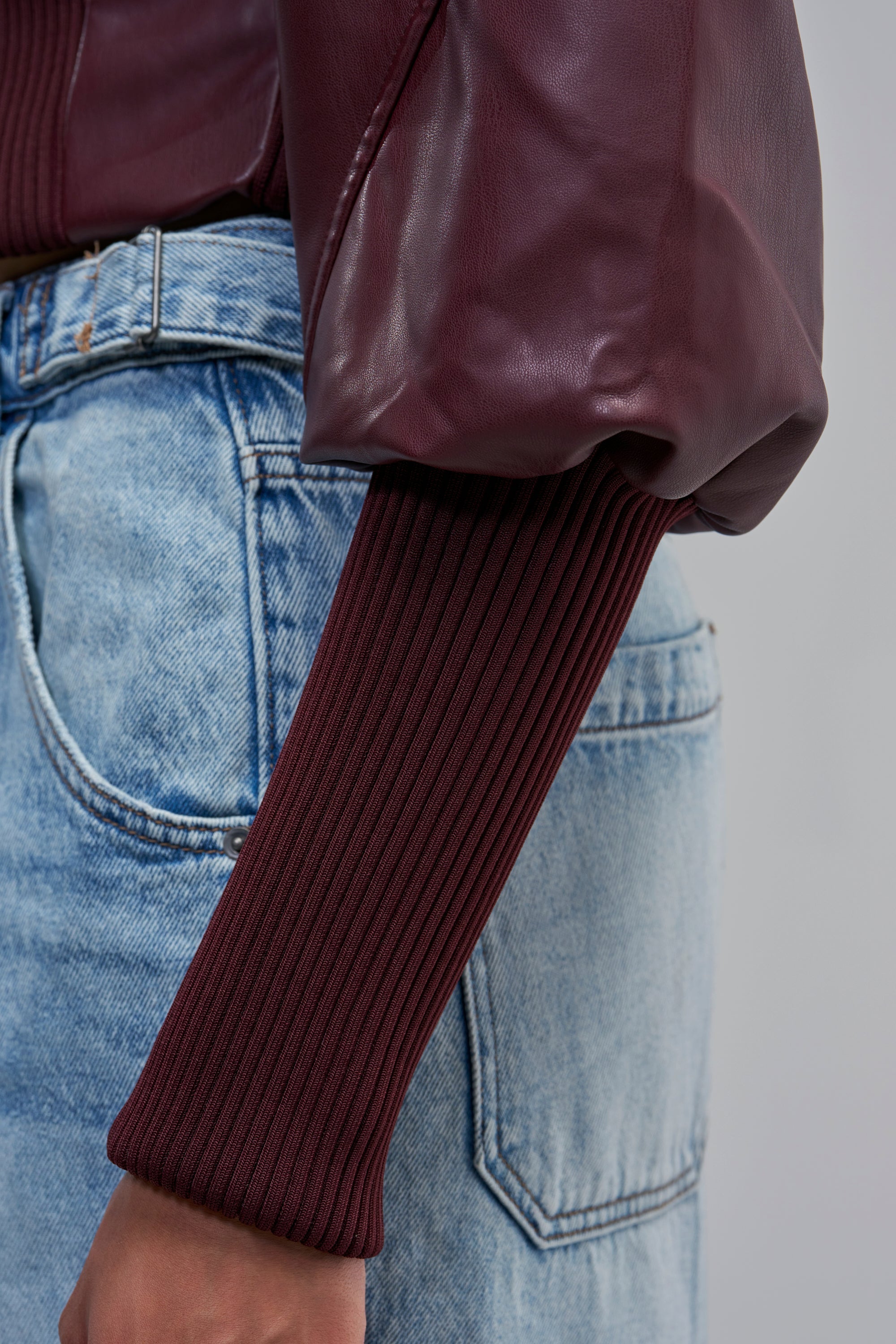 BETTER LUCK NEXT TIME FITTED BOMBER IN BURGUNDY