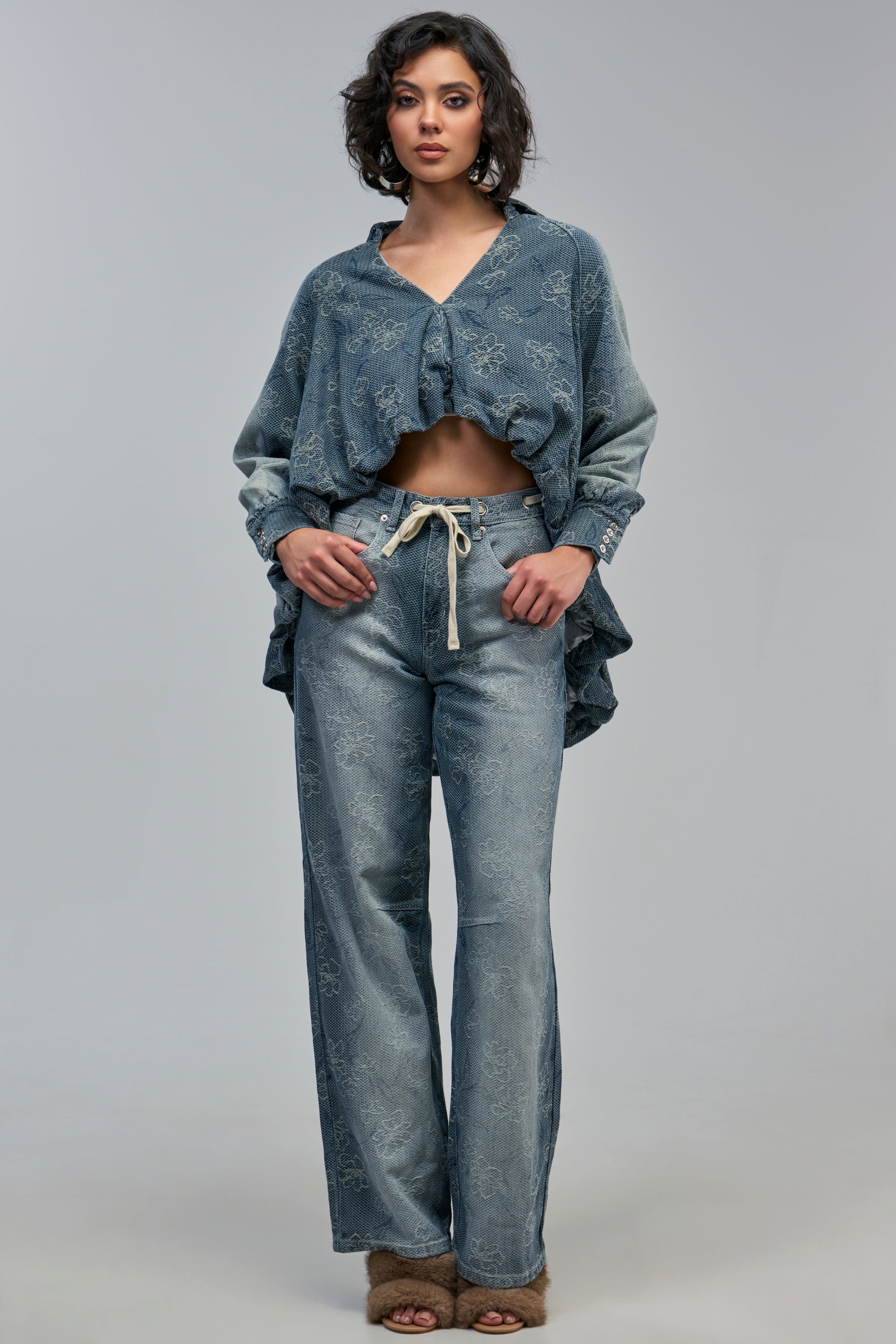 ALICE EMBROIDERED DENIM