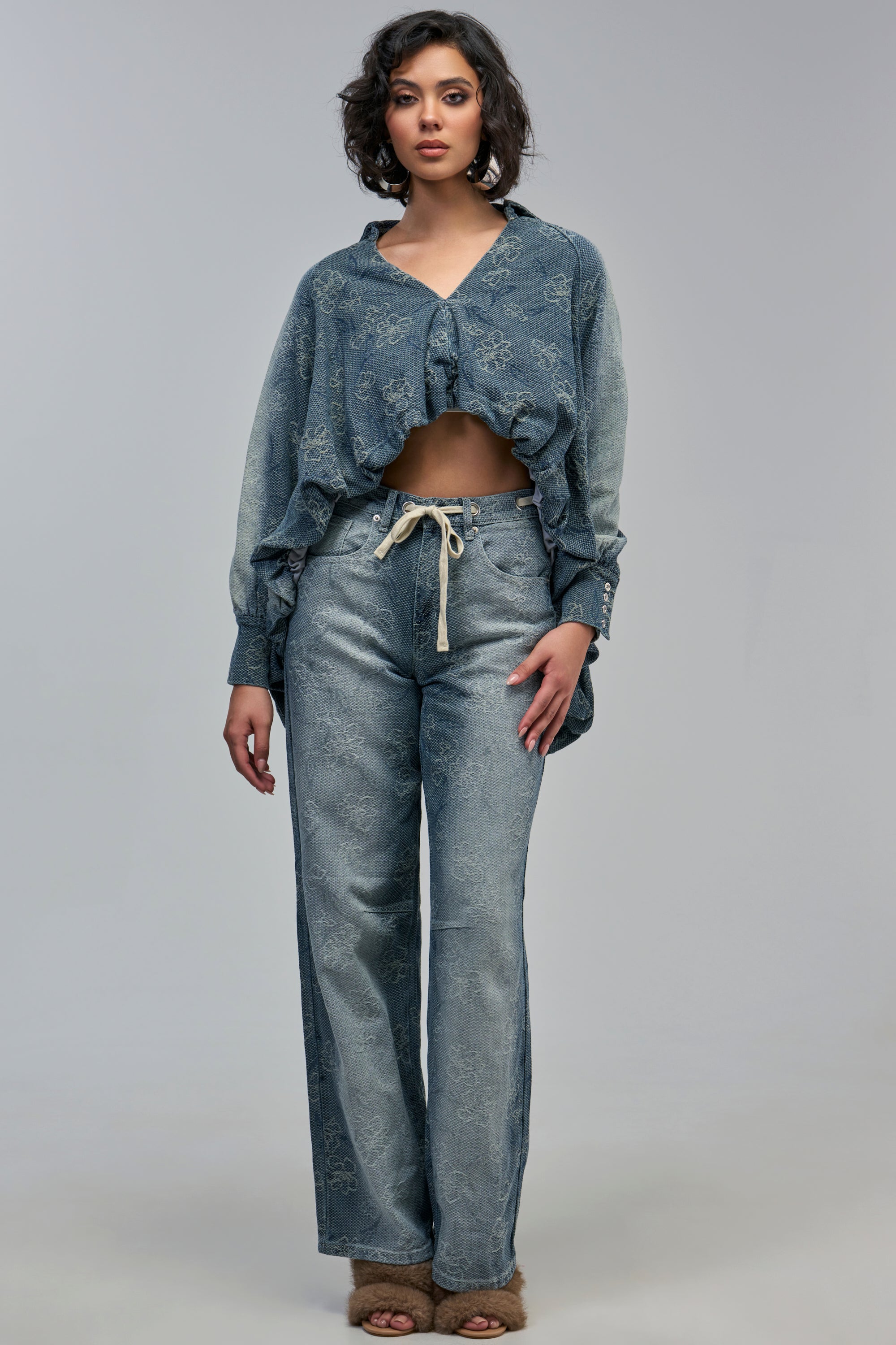 ALICE EMBROIDERED DENIM