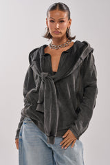 COOL GAL TIE SWEATSHIRT