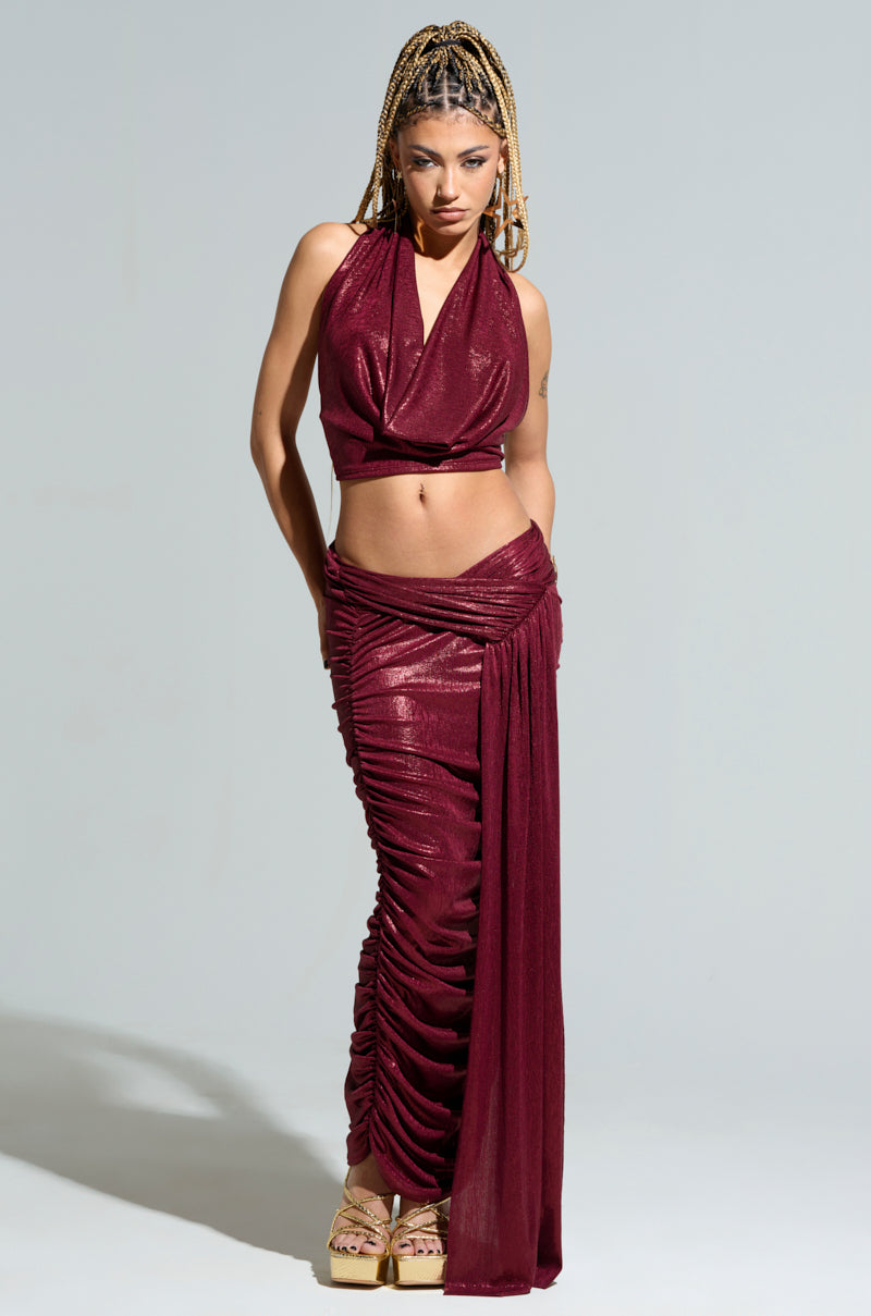 ALL OF THE GLAMOUR SLINKY MAXI SKIRT