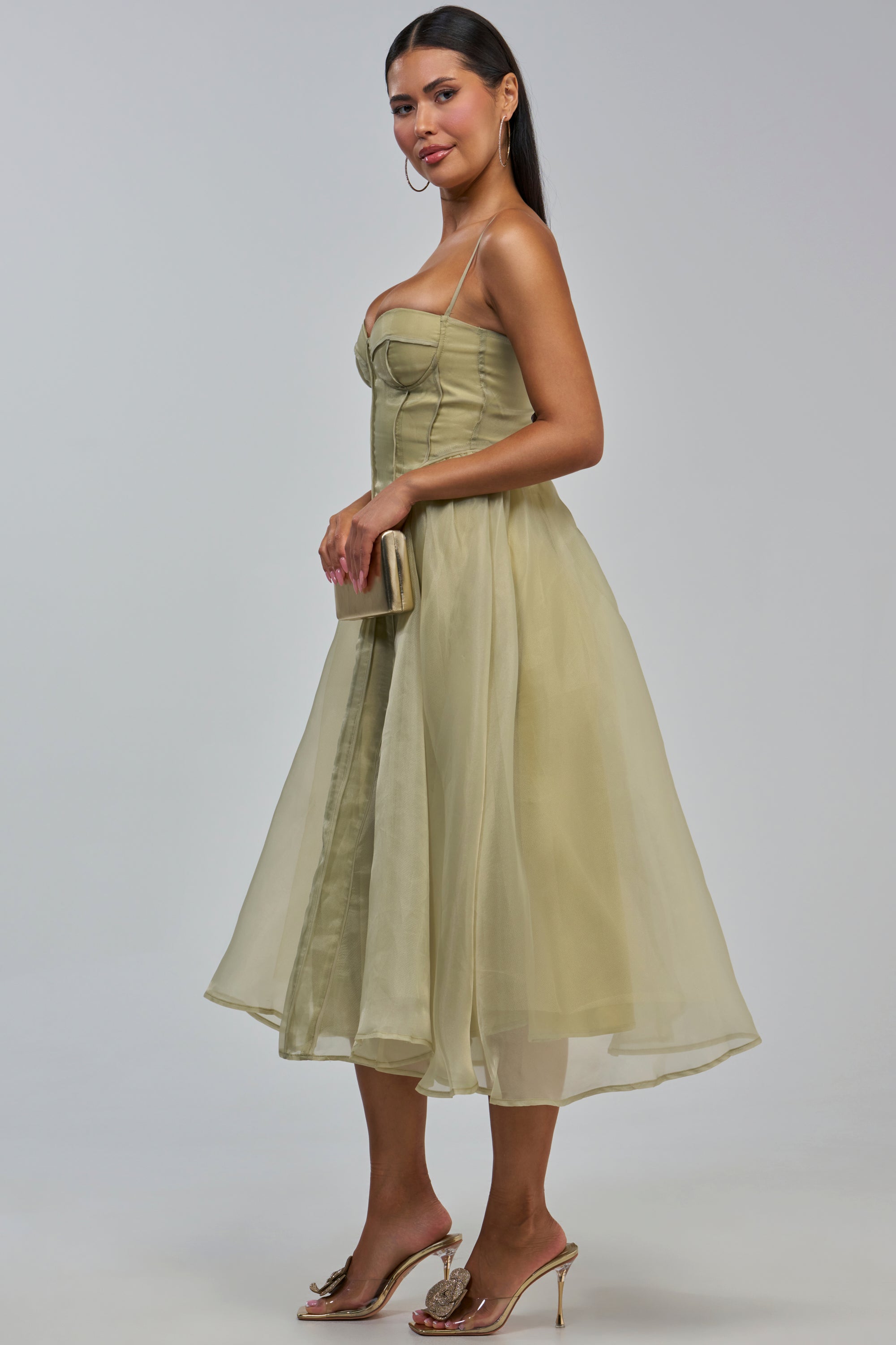 COLETTE MAXI DRESS IN OLIVE