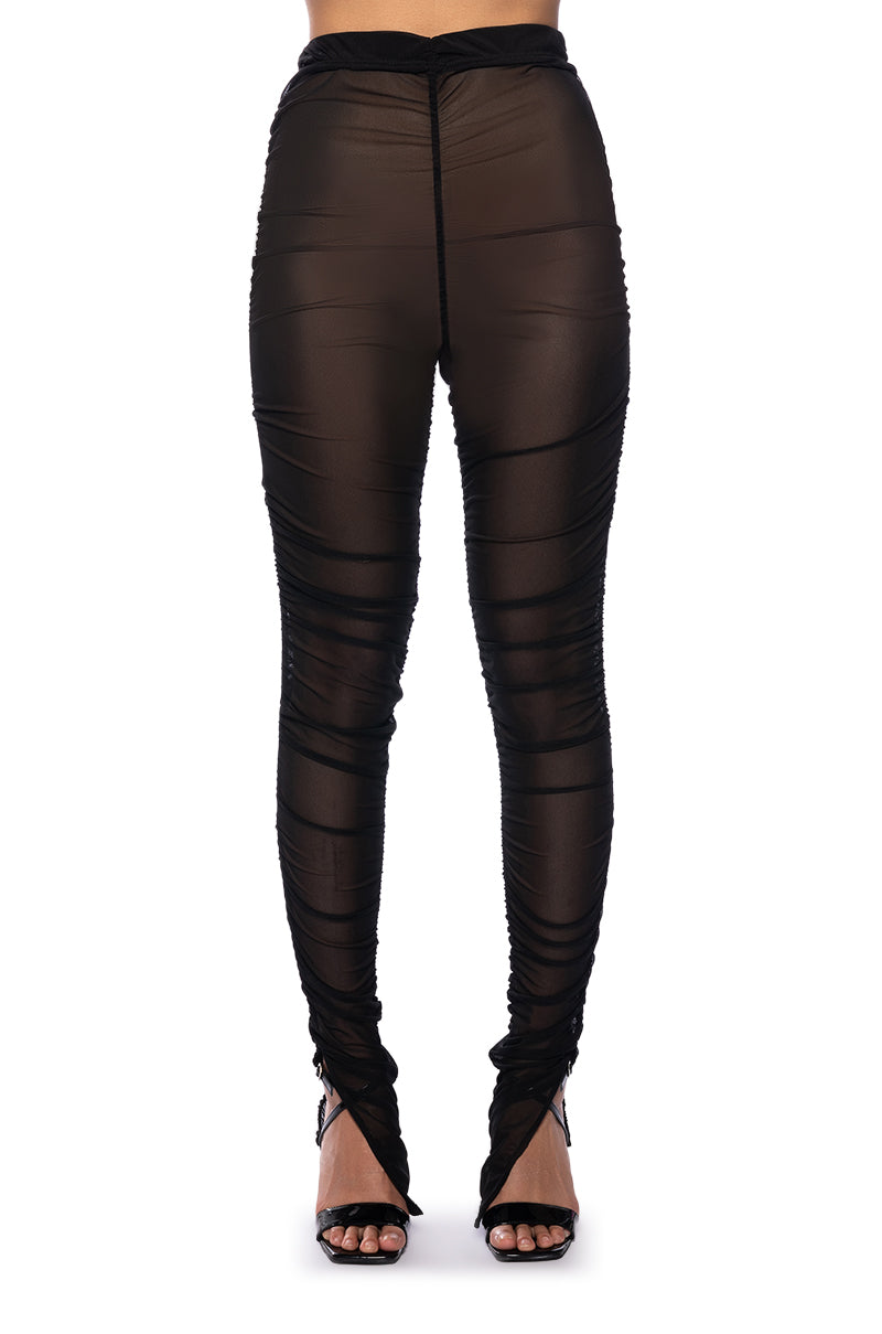 ALL ABOUT ME RUCHED MESH LEGGING