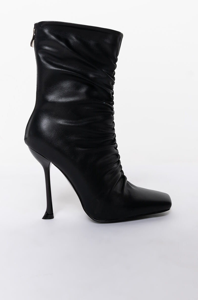 AZALEA WANG CRAZY IN LOVE STILETTO BOOTIE IN BLACK
