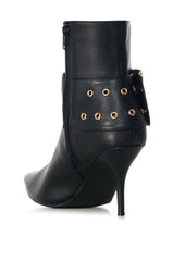 AZALEA WANG JOVANI BLACK BUCKLE BOOTIE