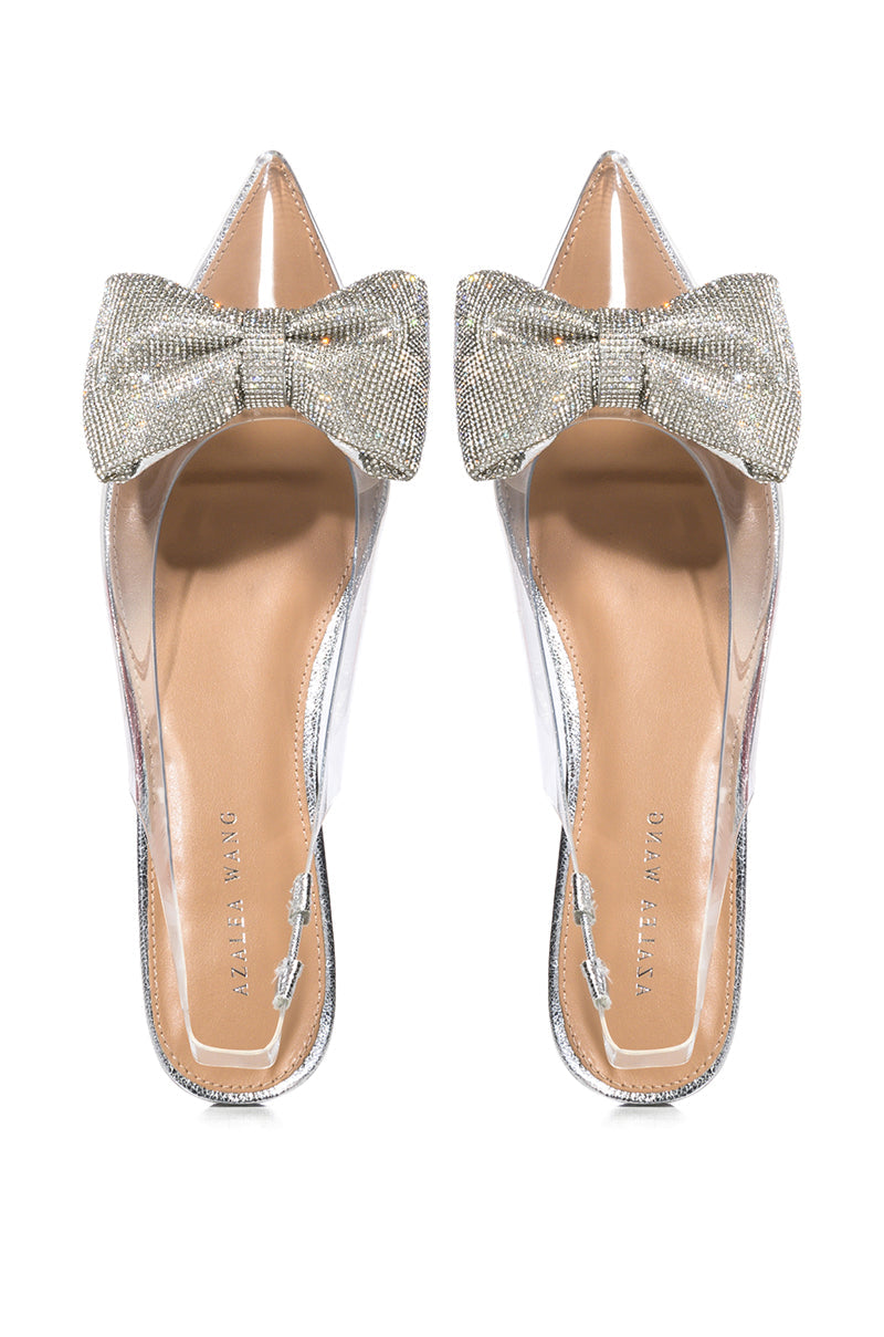AZALEA WANG LOULOU SILVER AND CLEAR FLAT