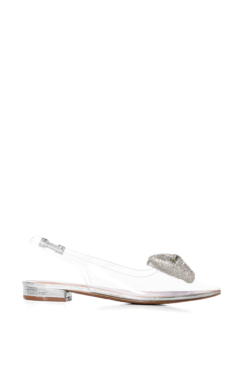 AZALEA WANG LOULOU SILVER AND CLEAR FLAT