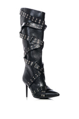AKIRA GOLD BLACKWOOD BLACK TIE SANDAL