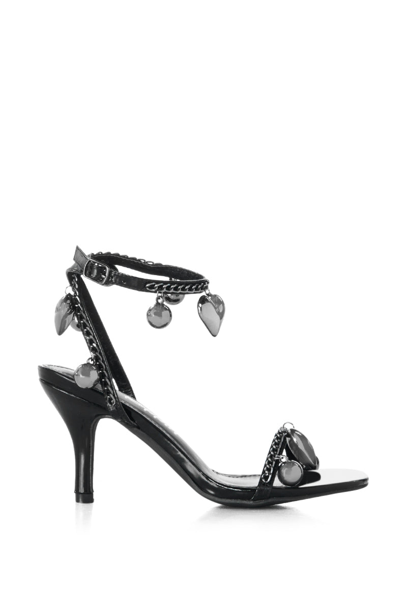 CHERILYNN BLACK BEAD EMBELLISHED SANDAL