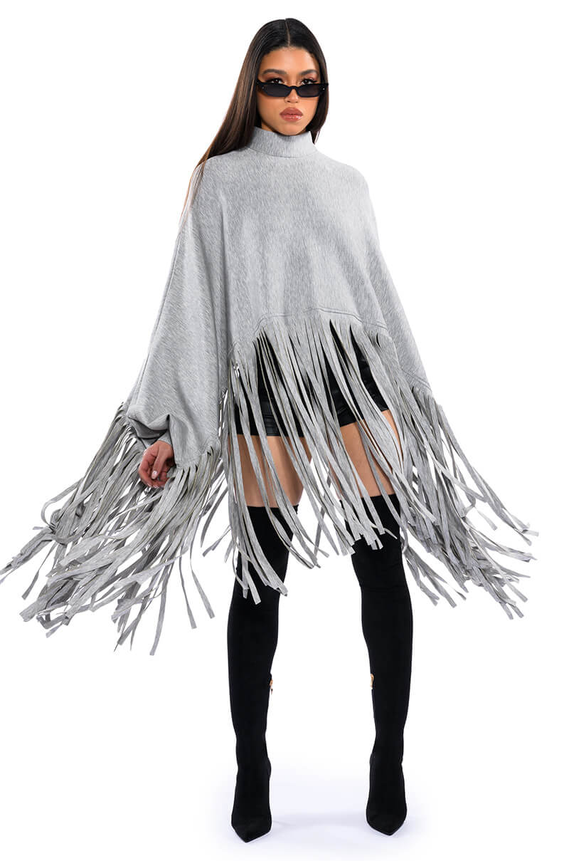 CITY GIRL FRINGE SWEATSHIRT