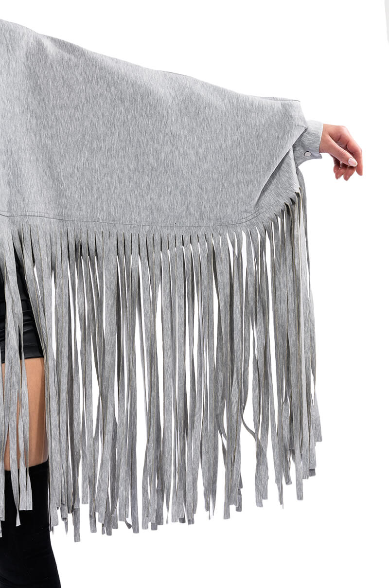 CITY GIRL FRINGE SWEATSHIRT