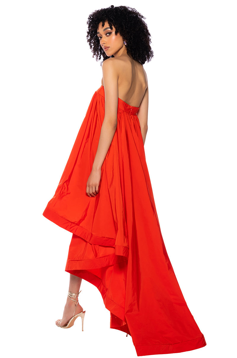 CLARA STRAPLESS HIGH LOW DRESS