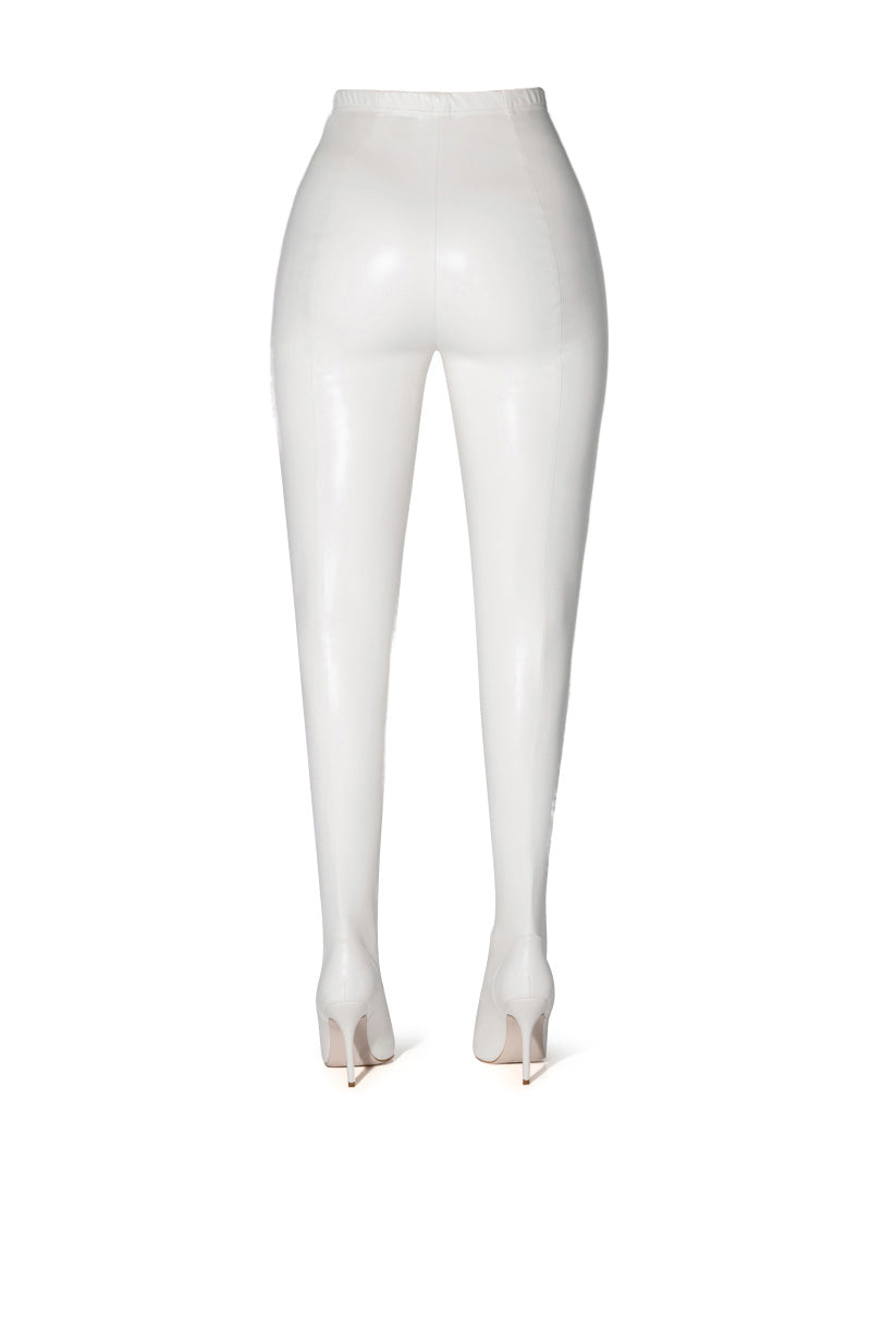AZALEA WANG KAY KAY SEXY STILETTO SLIM BOOT PANT IN WHITE